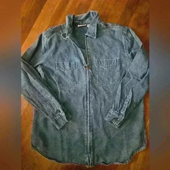 Chico's Tops - Vintage Western Denim Zip Up